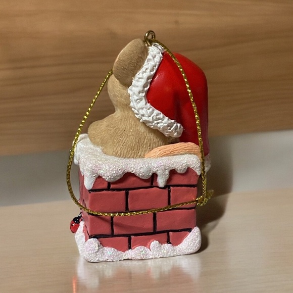 CHRISTMAS MOUSE IN CHIMNEY CHARMING TAILS ORNAMENT - Picture 5 of 11